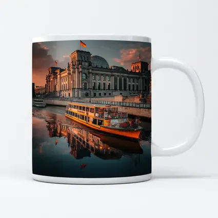 Reichstag Building Berlin River Sunset View