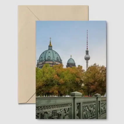 Berlin Cathedral and TV Tower Autumn View