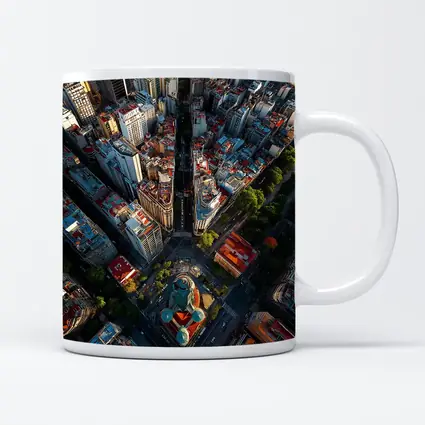 Buenos Aires Aerial City Streets View