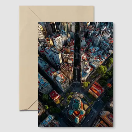 Buenos Aires Aerial City Streets View