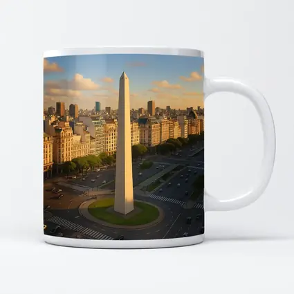 Buenos Aires Obelisk Aerial City View