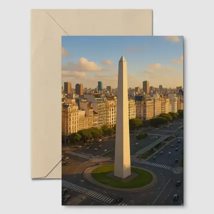 Buenos Aires Obelisk Aerial City View