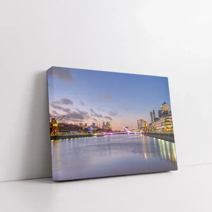 Puerto Madero Bridge Buenos Aires Sunset Skyline