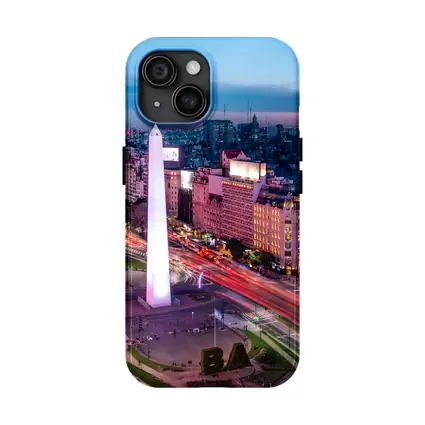 Buenos Aires Obelisk City Night Aerial View