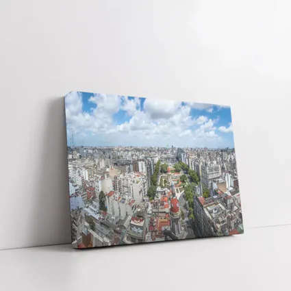 Buenos Aires City Skyline Aerial Panoramic View