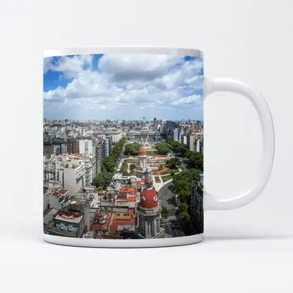 Buenos Aires City Skyline Aerial Panoramic View