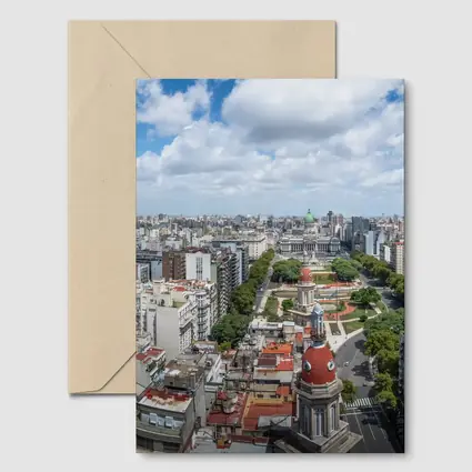 Buenos Aires City Skyline Aerial Panoramic View