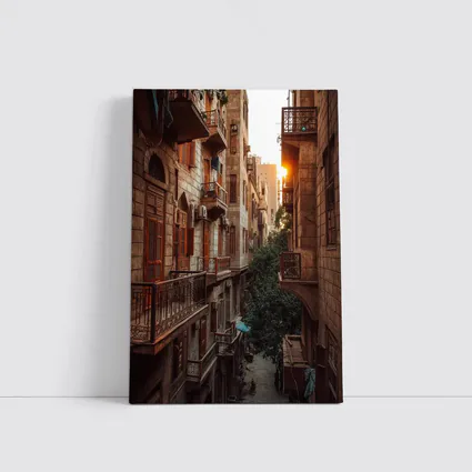 Cairo Old Town Alley Sunset Golden Light