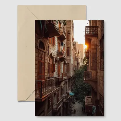 Cairo Old Town Alley Sunset Golden Light