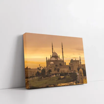 Muhammad Ali Mosque Cairo Golden Sunset Sky