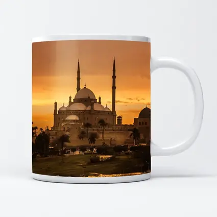 Muhammad Ali Mosque Cairo Golden Sunset Sky