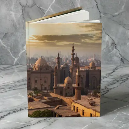 Cairo Mosque Skyline Golden Sunset View