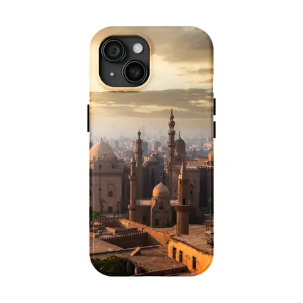 Cairo Mosque Skyline Golden Sunset View