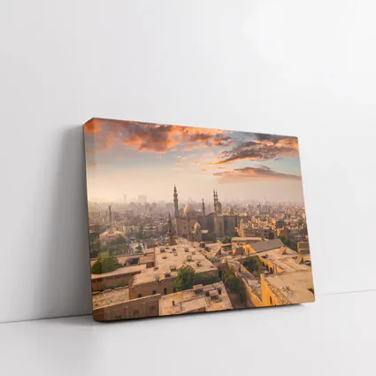 Cairo Egypt Skyline Sunset Mosque View