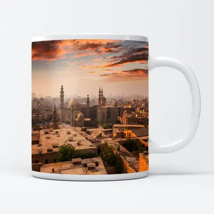 Cairo Egypt Skyline Sunset Mosque View