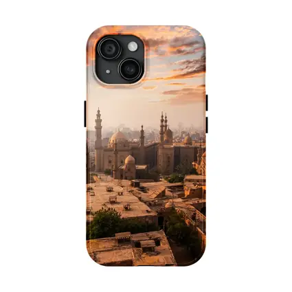 Cairo Egypt Skyline Sunset Mosque View