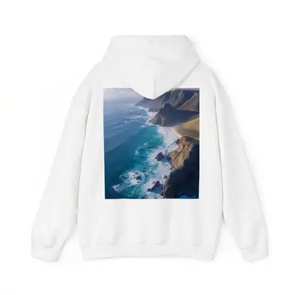 Aerial Coastal Cliffs Meeting Blue Ocean