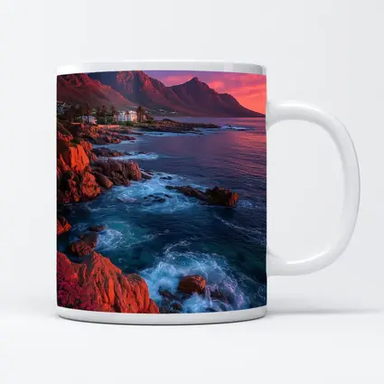 Cape Town Coastline Sunset Mountain Ocean View