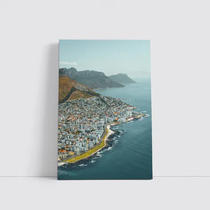 Cape Town Coastal Aerial View Mountains Ocean