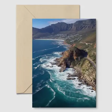 Cape Town Coastal Cliffs Ocean Aerial View