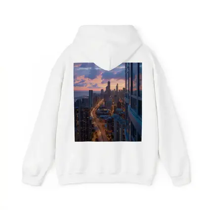 Chicago Skyline Sunset Aerial City View