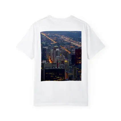 Chicago Skyline Aerial City Night View