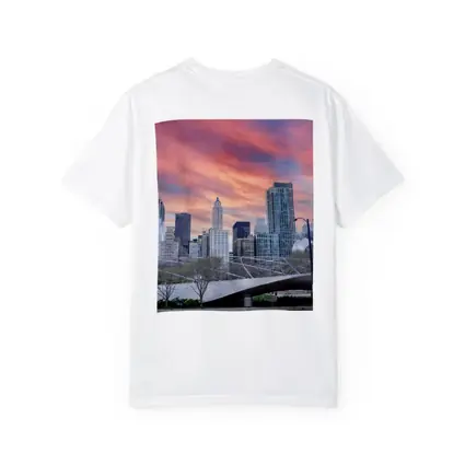Chicago Skyline Millennium Park Sunset Sky