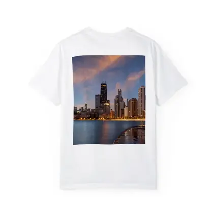 Chicago Skyline at Dusk Lake Shore
