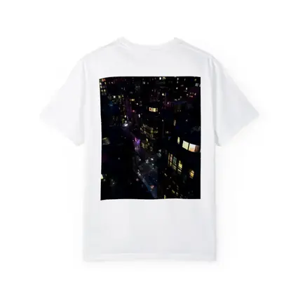 Dark City Night Aerial Urban Cityscape Art