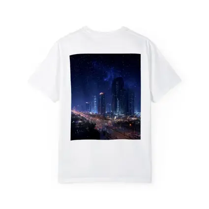 City Night Skyline Starry Sky View