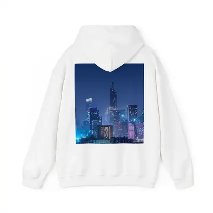City Skyline Blue Night Lights Cityscape