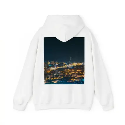 City At Night Glowing Urban Skyline View