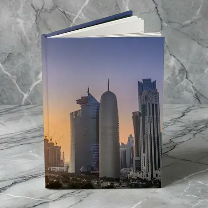 Doha Qatar Skyline at Golden Sunset