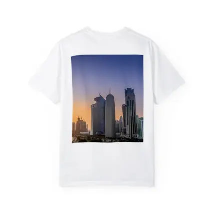 Doha Qatar Skyline at Golden Sunset