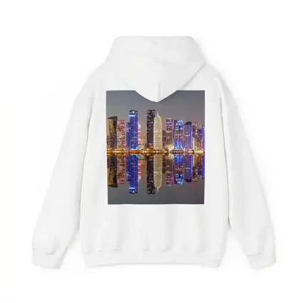 Doha Qatar Skyline Glowing Night Reflection
