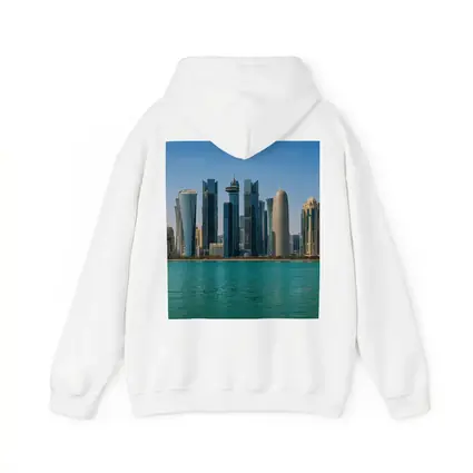 Doha Qatar Skyline Over Turquoise Water