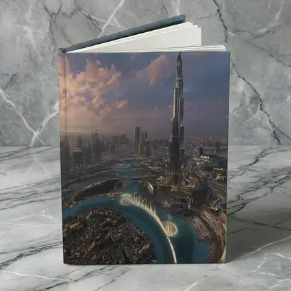 Burj Khalifa Dubai Skyline Aerial Sunset View