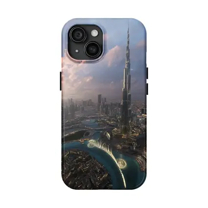 Burj Khalifa Dubai Skyline Aerial Sunset View