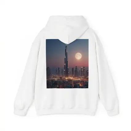 Burj Khalifa Dubai Skyline Full Moon Night