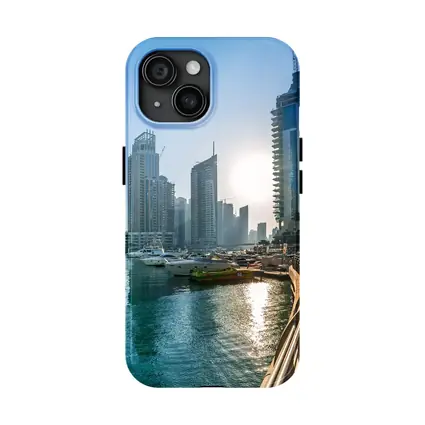 Dubai Marina Skyline Waterfront Sunny Day