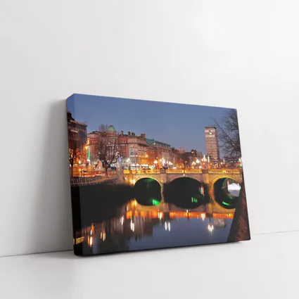 O'Connell Bridge Dublin City Night Lights