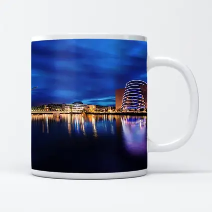 Dublin Docklands Samuel Beckett Bridge Night Reflections