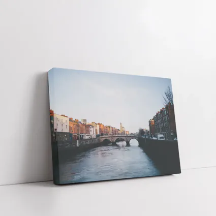 Dublin River Liffey Stone Bridge Cityscape