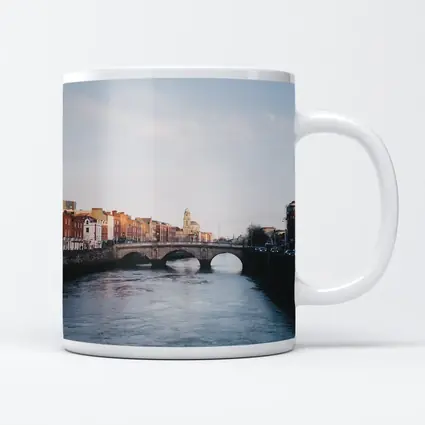 Dublin River Liffey Stone Bridge Cityscape