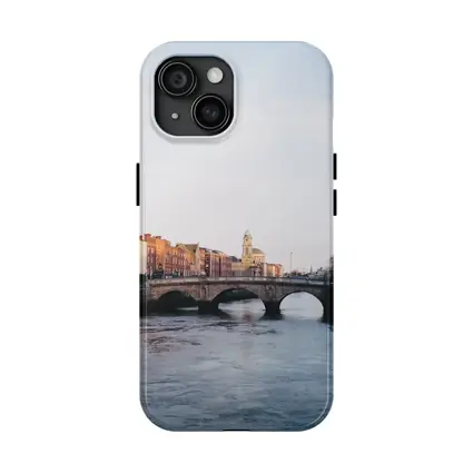 Dublin River Liffey Stone Bridge Cityscape