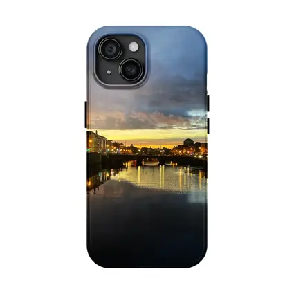 Dublin River Liffey Sunset City Lights