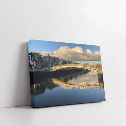 Ha Penny Bridge Dublin River Liffey Reflection
