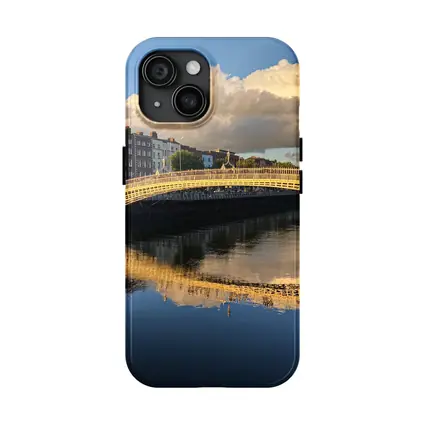 Ha Penny Bridge Dublin River Liffey Reflection