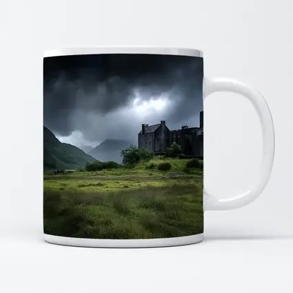 Eilean Donan Castle Scotland Stormy Highlands