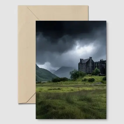 Eilean Donan Castle Scotland Stormy Highlands